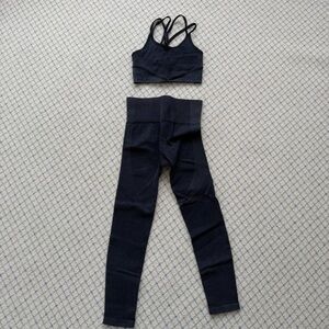Charcoal Ribbed activewear set